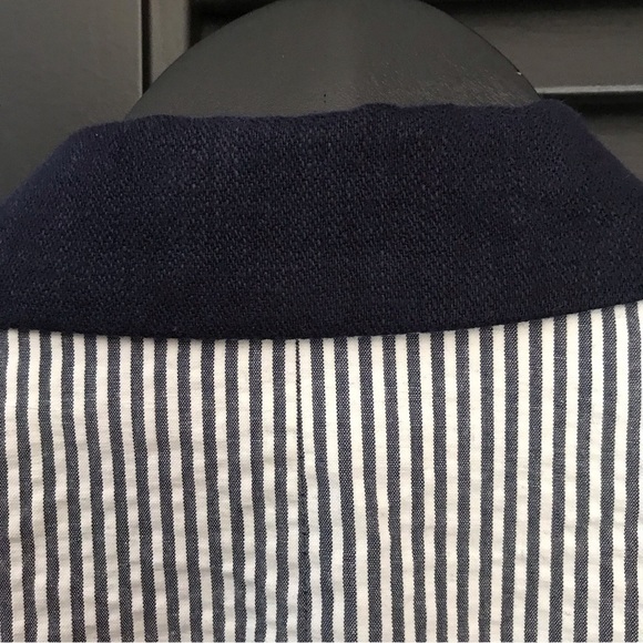 Mango MNG Suit 100% Cotton Seersucker Blazer, Beautifully Tailored, Size 2 - Picture 13 of 15